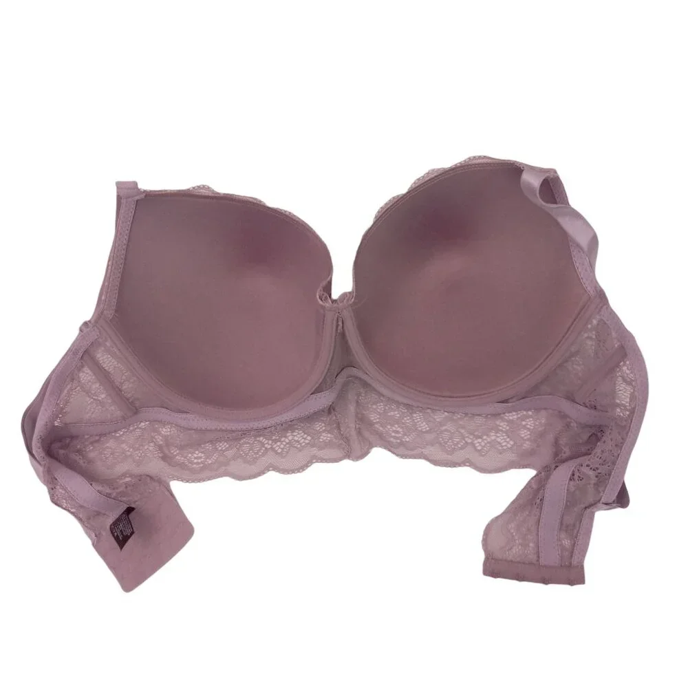 Body Culture Bra Purple 42D 42 D Lace Band Molded Lined Cups Underwire - Picture 6 of 9